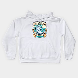 Philosophical Dolphin's Purpose Kids Hoodie